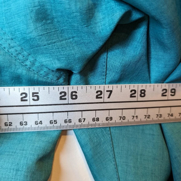 Nuage Vintage Teal Green Cream Hooded Wind Breaker Coat Jacket Women Large - Picture 11 of 11